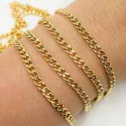 V60GP. Gold Plated 925 Sterling Silver Gold Plated Curb Chain